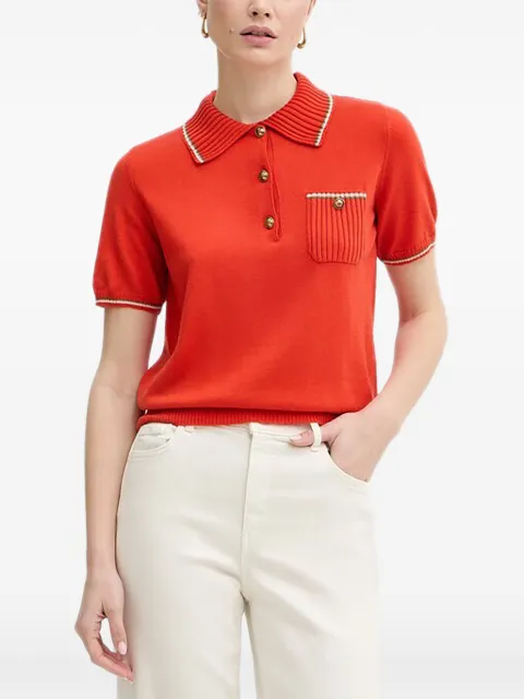 LUISA SPAGNOLI button pocket knitwear Red 100295
