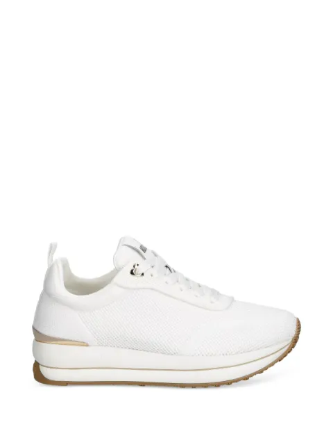 Love Moschino logo-patch platform sneakers White JA15334G1OIZ1