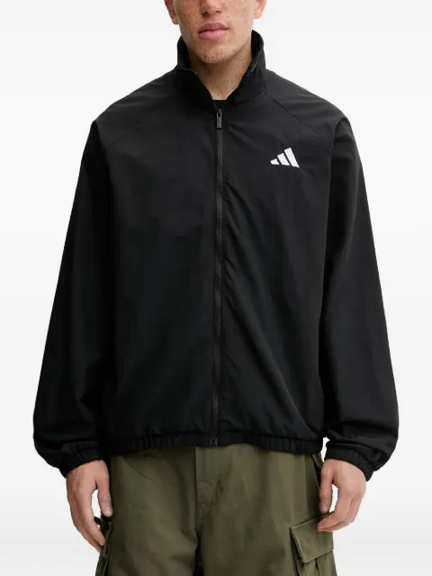 adidas Small Logo logo-print high-neck windbreaker Black JM1772
