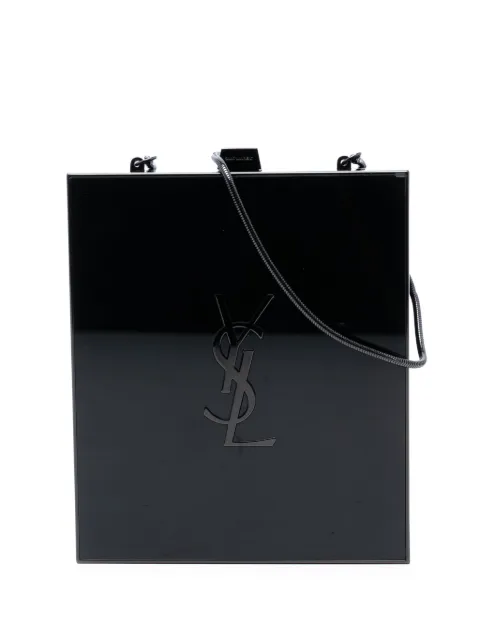Saint Laurent Pre-Owned 2017 Acrylic Tuxedo Box Clutch on Chain crossbody bag Black AWQZLJM3GNQ8NT7R