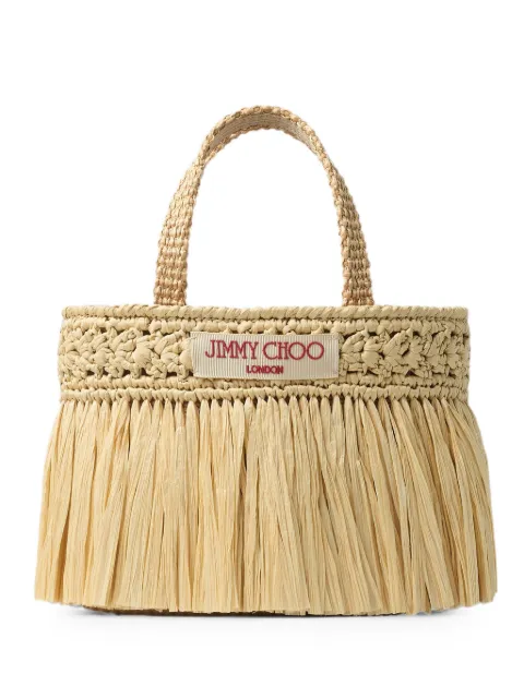 Jimmy Choo beach tote East-West mini bag Neutrals BEACHTOTEEWMINIHMU