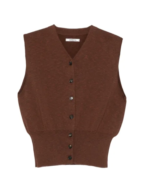Cordera button down vest Brown 261066