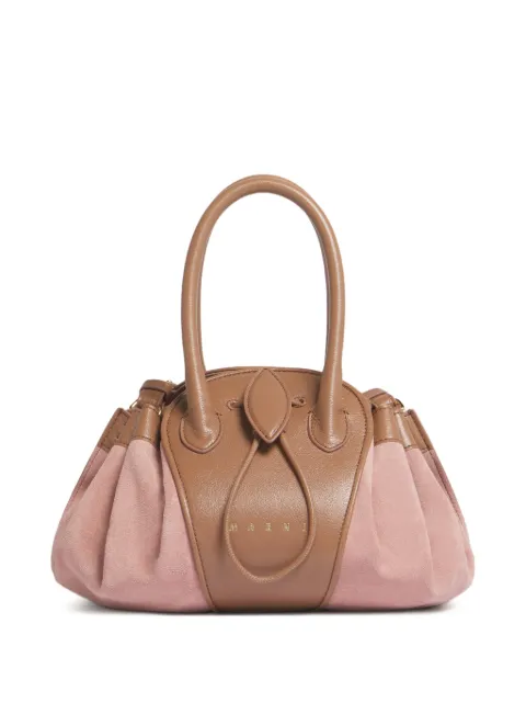 Marni leather and suede Tulipea small handbag Pink SBMP0223A3P9105