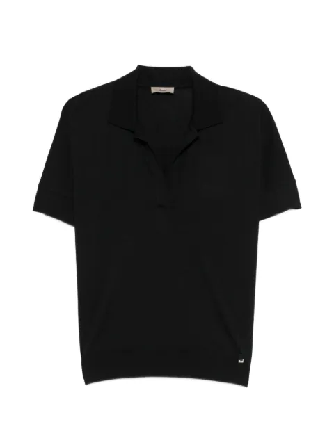Herno V-neck short-sleeve T-shirt Black JPL00113D52056
