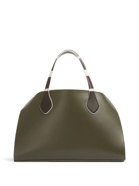 Marni leather Overlap medium handbag Green BMMP0174A0P9049
