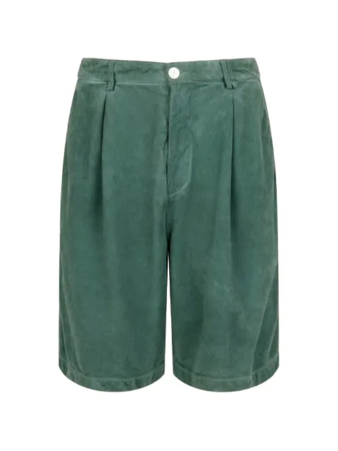 Marni suede shorts with pleats Green PUMY0340A1ULA761