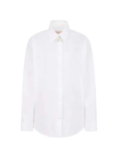 Marni poplin shirt with D-ring neck strap White CAMA0689S0UTC193