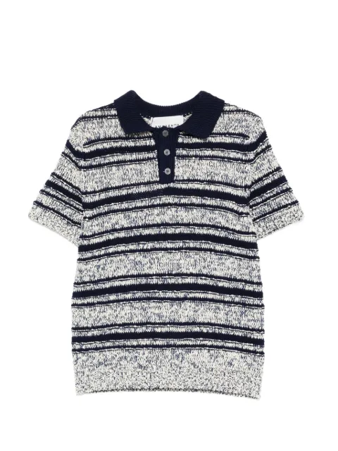 AMARANTO striped button knitwear Blue B9AB0045