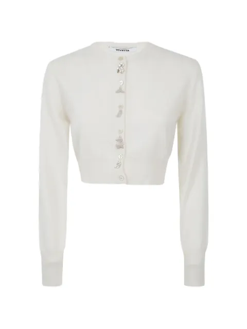 Vivetta fish-detail cardigan White VS1MA0R42PC008