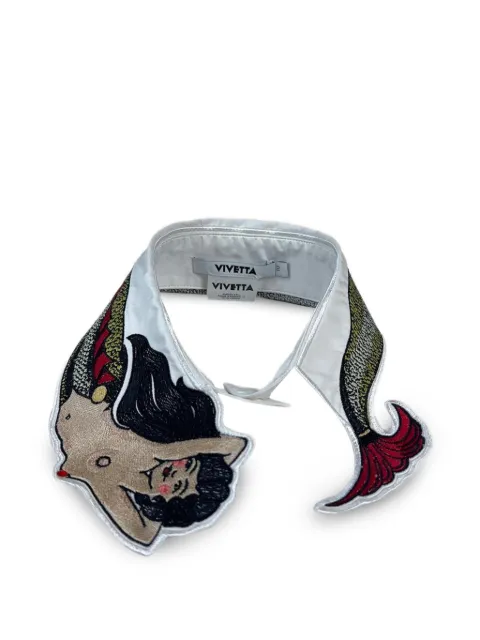 Vivetta embroidered-mermaid motif collar White VS1AC0115TE125