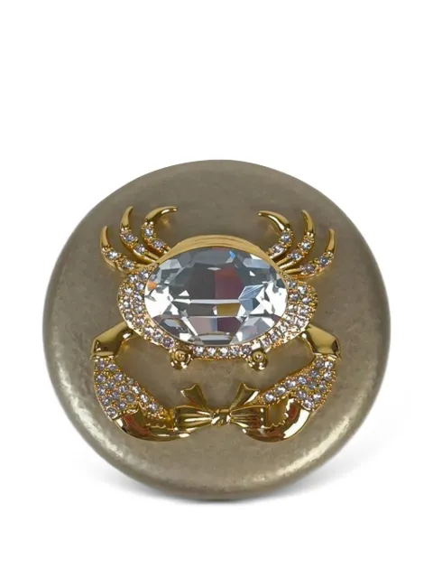 Vivetta crab-embellished crystal bag mirror Gold VS1JW0163MT038