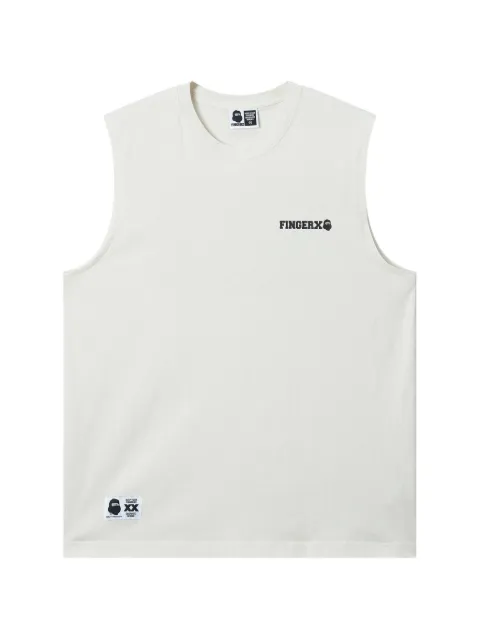 FINGERCROXX logo-print tank top Neutrals FFXVTM01262X