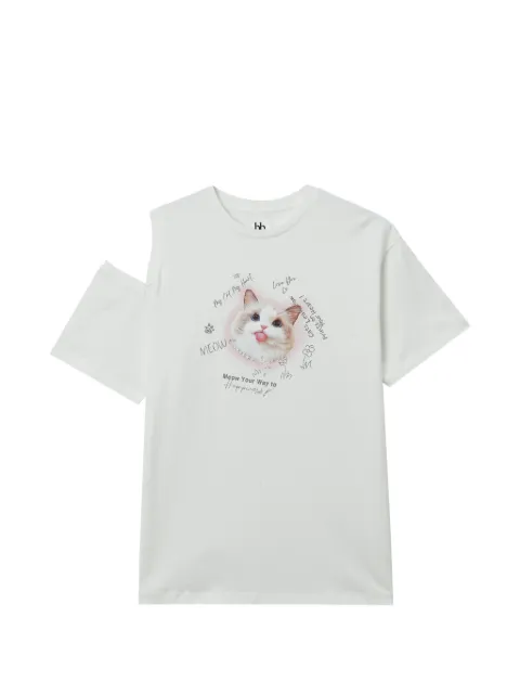 b+ab printed T-shirt White 6S651BS