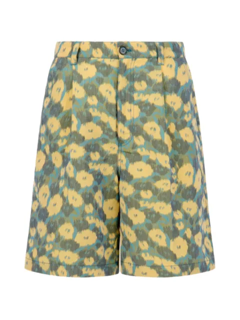 Marni floral pleated shorts Yellow PUMU0340A0UTL012