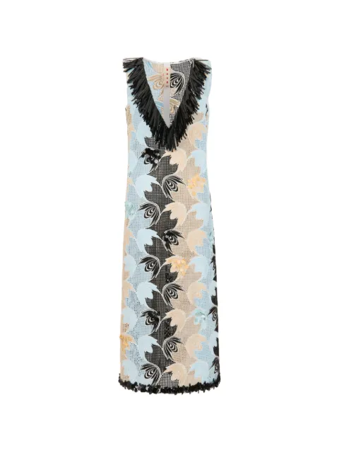 Marni broderie anglaise floral dress Blue ABMA1569SVURS001