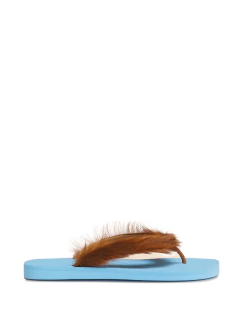 Marni ponyhair flip-flops Brown SAMR006500P4122