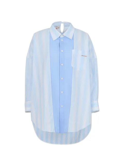 Marni striped panel shirt Blue CAMA0567QSUTC630