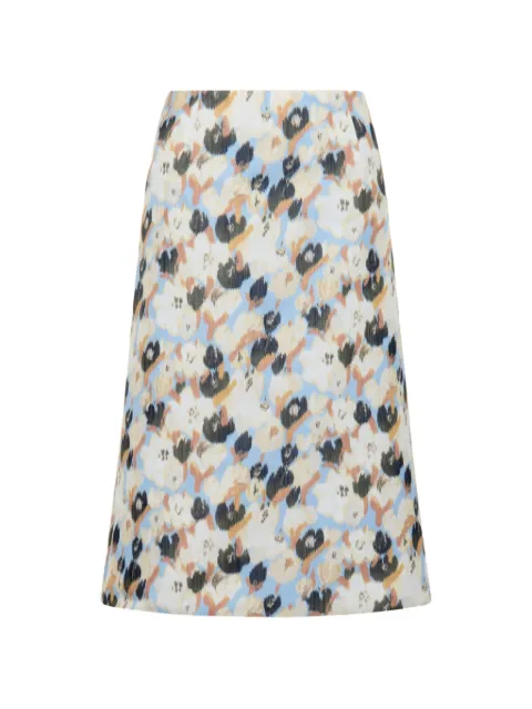 Marni duchesse skirt with Secret Bouquet print White GOMA0837BQUTP812