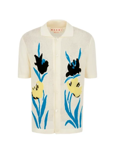 Marni cotton floral cardigan White CDMG0190EQUFCE32