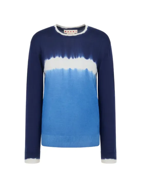 Marni tie-dye crew-neck sweater Blue GCMG0489P0UFZ636