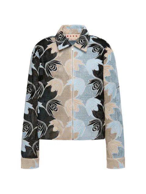 Marni broderie anglaise floral overshirt Black CAMA0683M0URS001