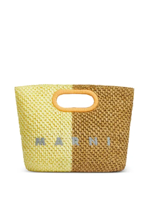 Marni paper raffia Seaside clutch Yellow BMMP0172A0P9110