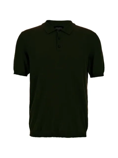 Roberto Collina short-sleeve textured polo shirt Black 261MYA44024