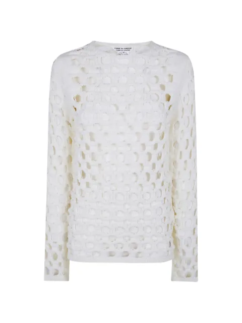 Comme Des Garçons Comme Des Garçons cut-out sweater White RQN513