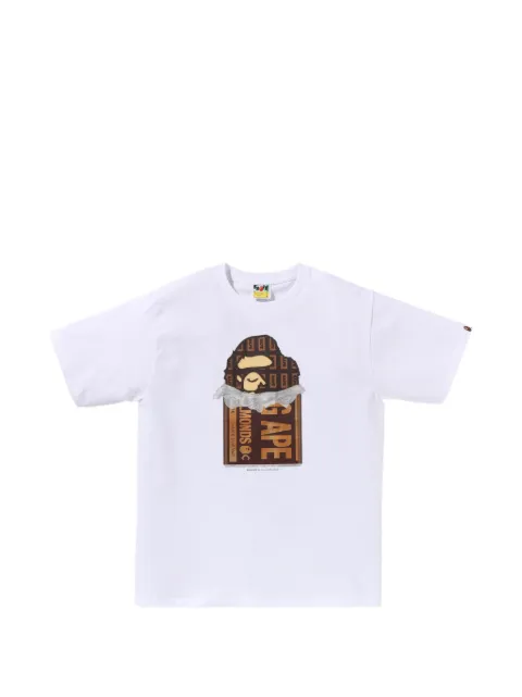 A BATHING APE® chocolate graphic T-shirt White 001TEM201010F