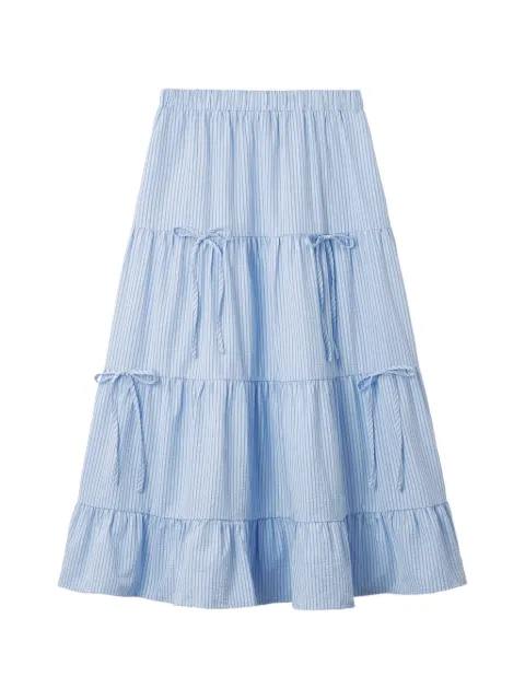 tout a coup striped-pattern midi skirt Blue M129AS6