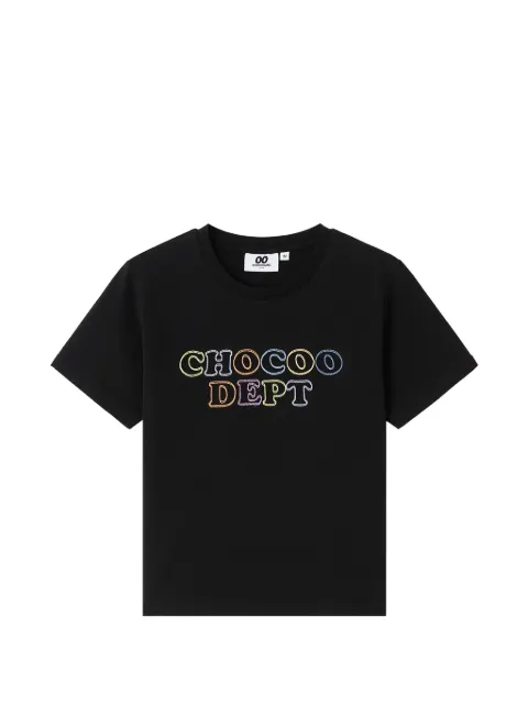 CHOCOOLATE lettering T-shirt Black B1XTEW01039X