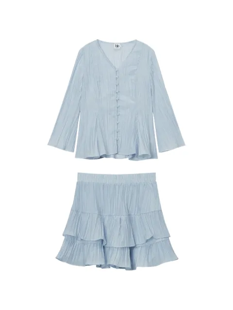 b+ab ruffled-detail skirt set Blue 6S154AS