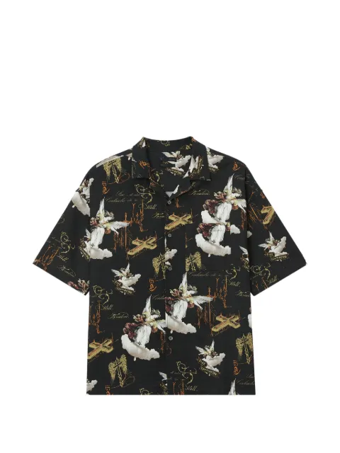 FIVE CM short-sleeve patterned shirt Black 5CXSRM00478X