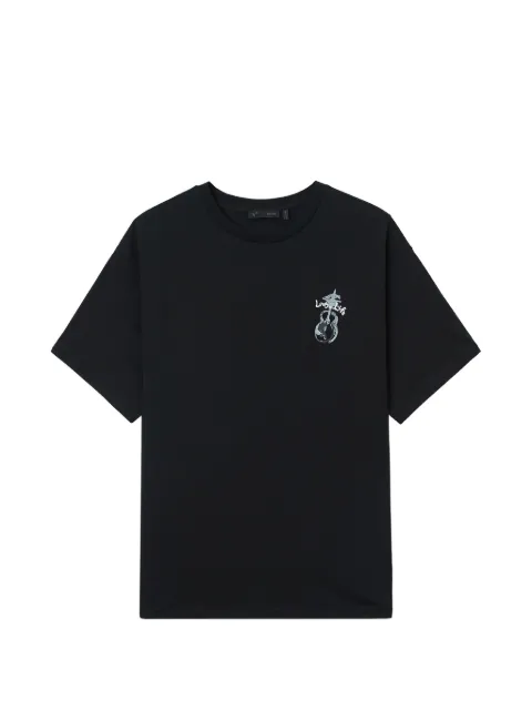 FIVE CM graphic crewneck T-shirt Black 5CXTEM00459X