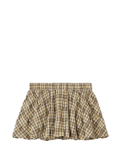 CHOCOOLATE plaid-pattern mini skirt Neutrals B1XSKW01103Y