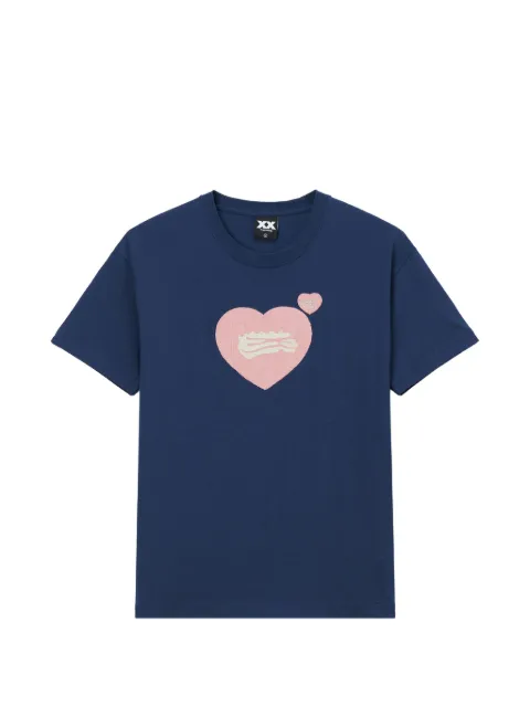 FINGERCROXX heart graphic T-shirt Blue FFXTEW01394X