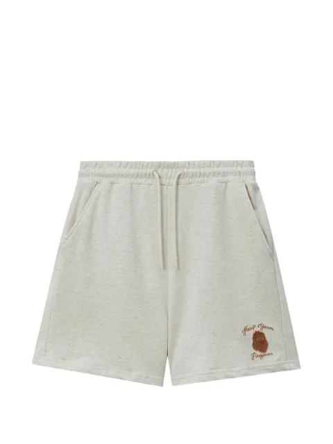 FINGERCROXX embroidery drawstring shorts Neutrals FFXSPW01366X