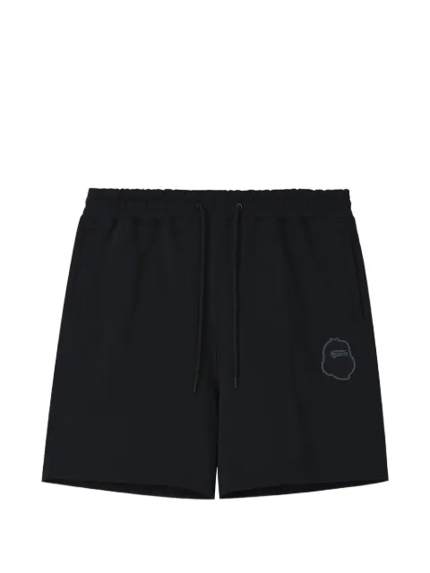 FINGERCROXX logo-patch track shorts Black FFXSPM01244X