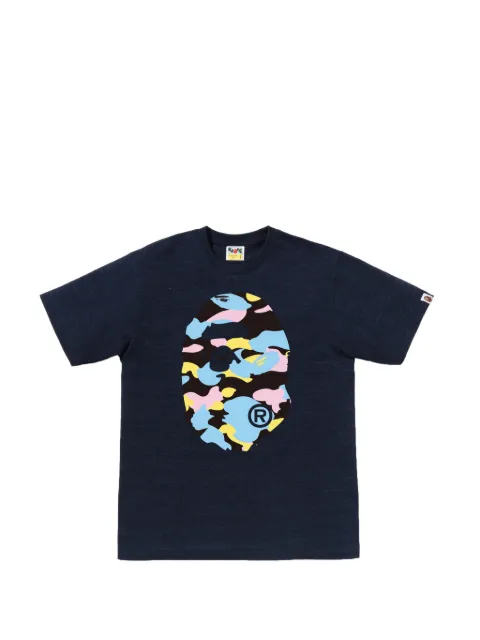 A BATHING APE® print graphic T-shirt Blue 001TEM301026M