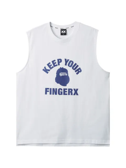 FINGERCROXX logo tank top White FFXVTM01339X