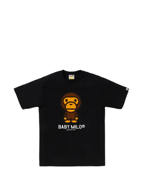 A BATHING APE® baby milo graphic T-shirt Black 002TEM301001M