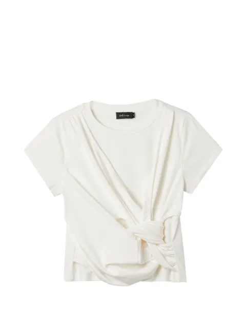 tout a coup knot twisted T-shirt White M614AS6