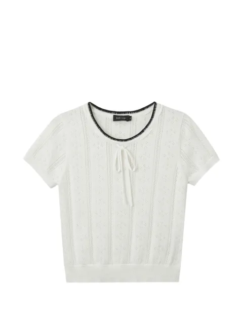tout a coup patterned tie neck sweater Neutrals M308AS6