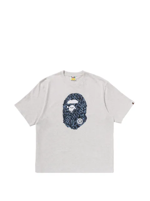 A BATHING APE® logo-print T-shirt Grey 001TEL801306M
