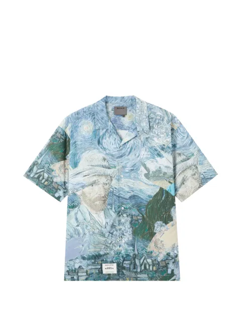 Musium Div. Van Gogh graphic short-sleeve shirt Blue MMUSRM01121X