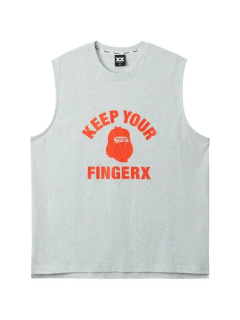 FINGERCROXX graphic-print tank top Grey FFXVTM01339X