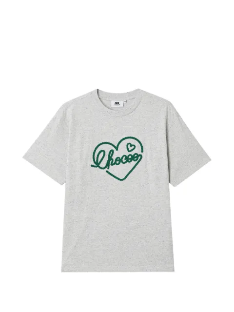 CHOCOOLATE heart graphic T-shirt Grey B1XTEW01057X