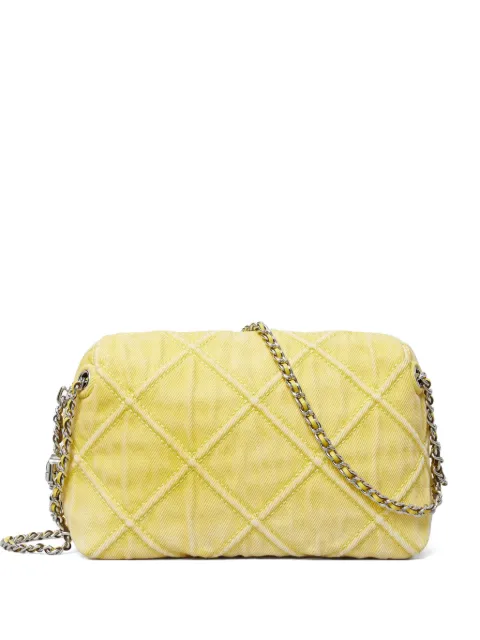 Tory Burch Fleming denim soft crossbody bag Yellow 179651