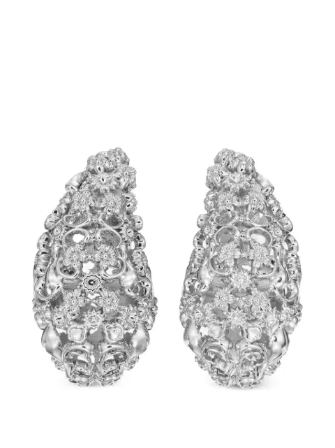 Tory Burch filigree pierced earrings Silver 180862