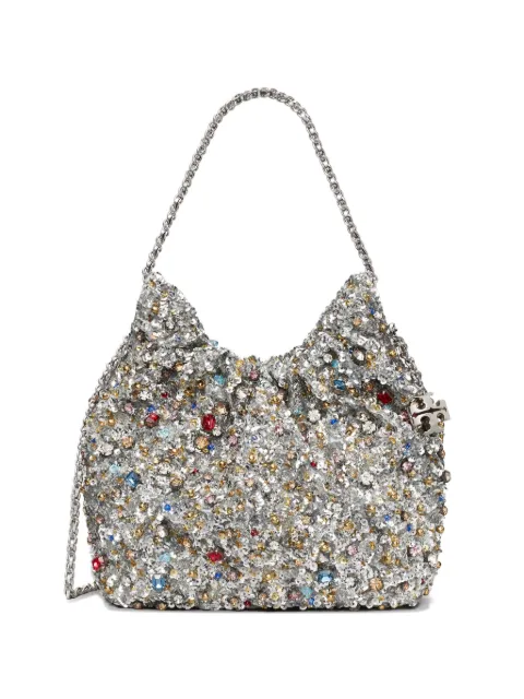 Tory Burch mini Fleming embellished bag Silver 183217